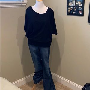 Lane Bryant black short sleeve sweater